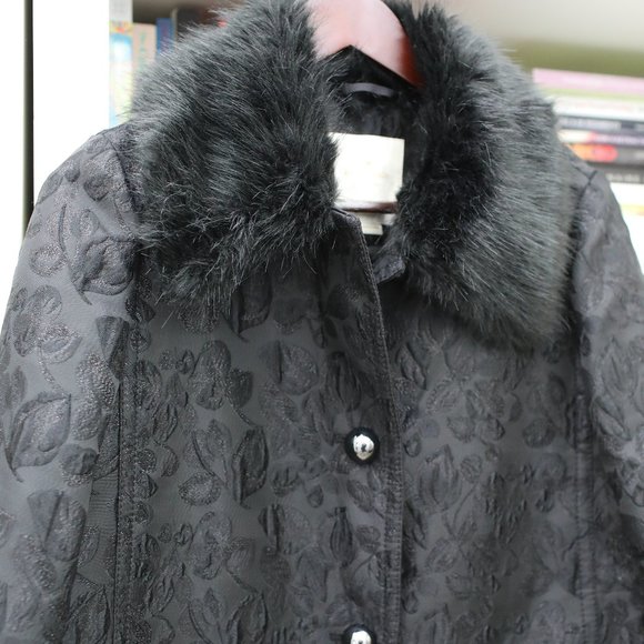 Kate Spade Metallic Jacquard Coat - Size 4 - Picture 5 of 9